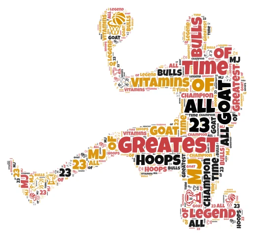 Michael Jordan word cloud art