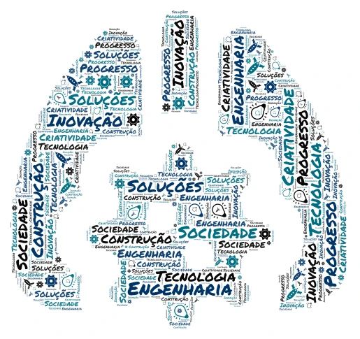 A Importância da Engenharia word cloud art
