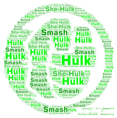 Hulk word cloud art