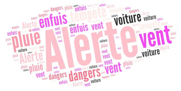 alerte tempte word cloud art