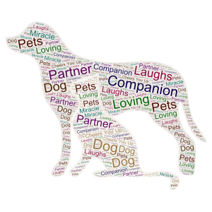 Dogs are our Forever Companion word cloud art