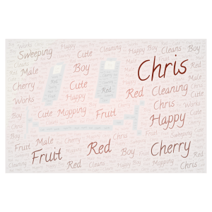 Chris the Cherry (Cleaning Simulator) word cloud art