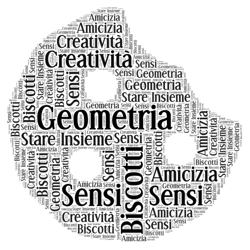 Geometria e Creatività word cloud art