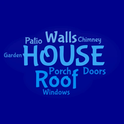 House word cloud art