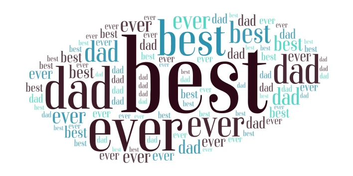 dad word cloud art