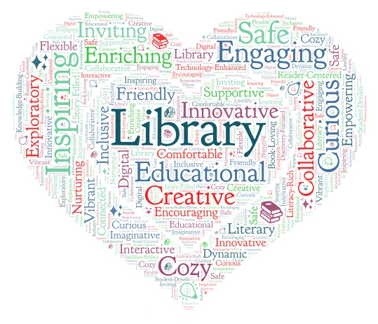Library Words word cloud art