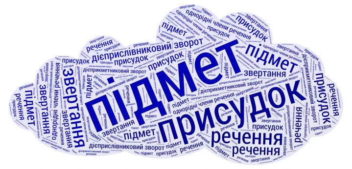 ускладнене просте речення word cloud art
