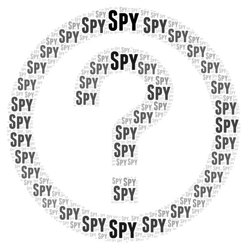 SPY word cloud art