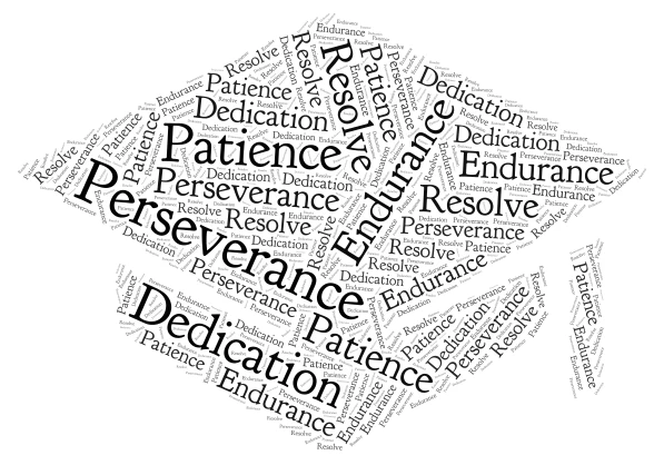 Perseverance word cloud art