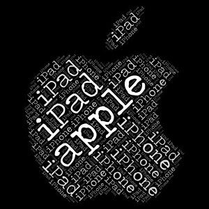 Apple word cloud art
