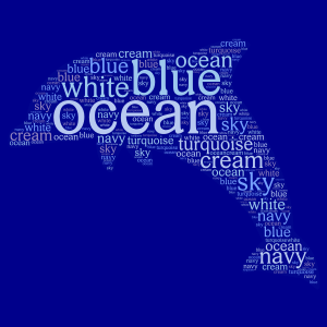 ocean word cloud art