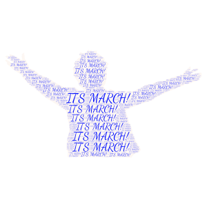 March word cloud art