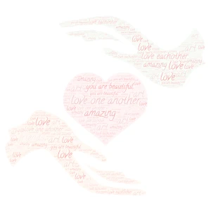 love one another word cloud art