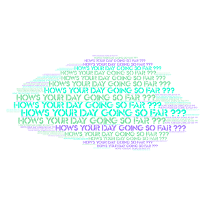 hope yous had a greatday so far word cloud art
