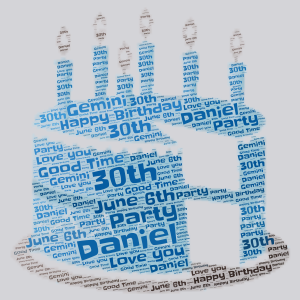 Daniel 30 word cloud art