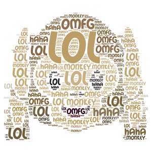Monkey Emoji word cloud art