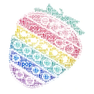 pop ti word cloud art