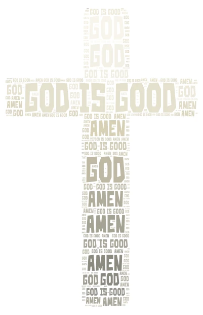 GOD IS GOOD word cloud art