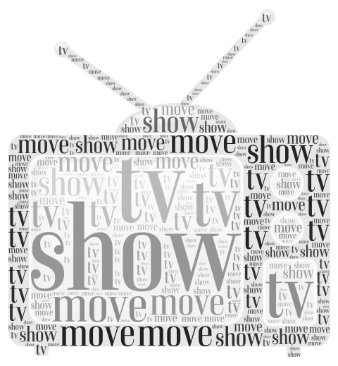 TV word cloud art