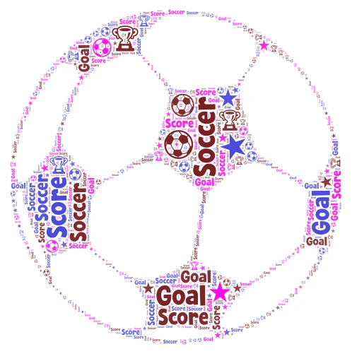soccer word cloud art