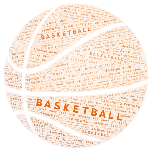 BASKETBALL word cloud art