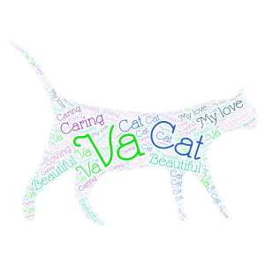 The love of my life/my cat word cloud art