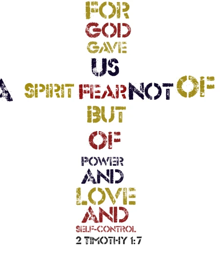 2 Timothy 1:7 word cloud art