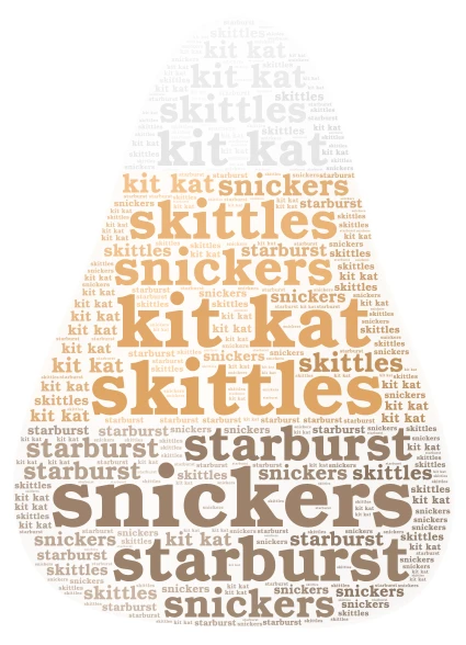 Candy word cloud art