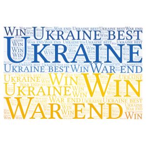 Ukraine word cloud art