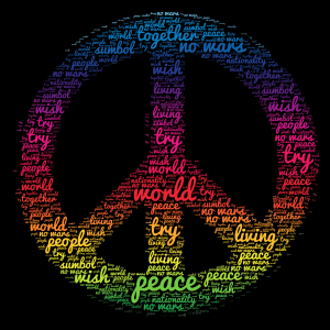 Like this if you wish there was world peace word cloud art