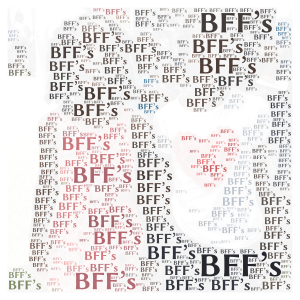 BFF  word cloud art