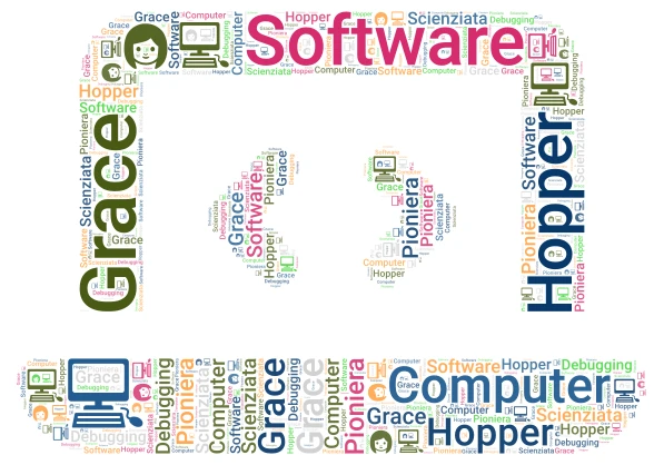 Grace Hopper Murray word cloud art
