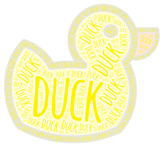 duck word cloud art