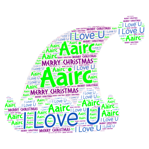 aaircs christmas card word cloud art