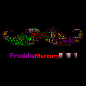FREDDIE MERCURY word cloud art