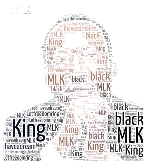 MLK word cloud art