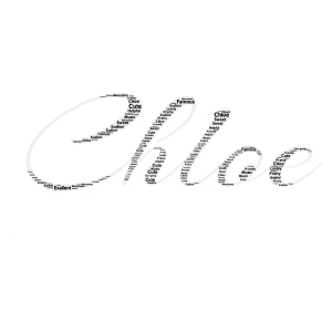 Chloe word cloud art