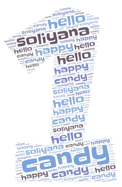 Soliyana word cloud art