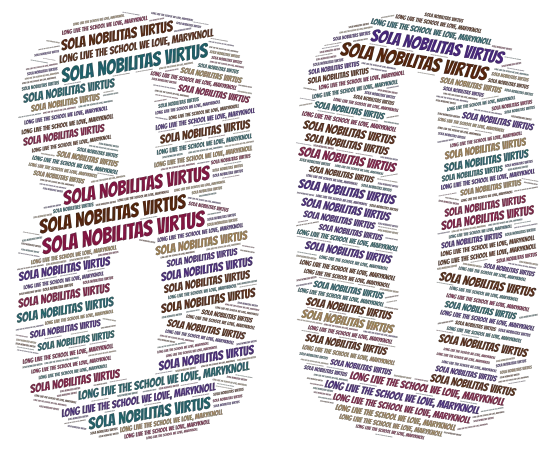 School motto word cloud art