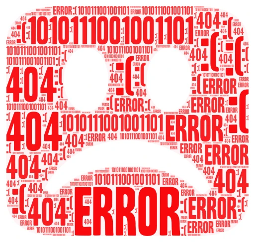 ERROR 404 word cloud art
