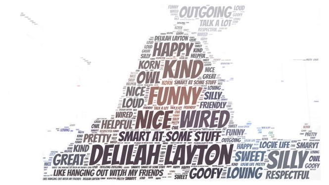 delilah word cloud art