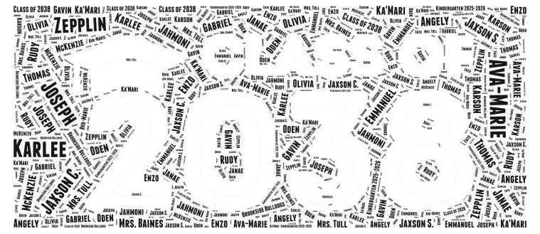 2025-2026 word cloud art