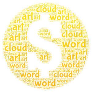 Money word cloud art