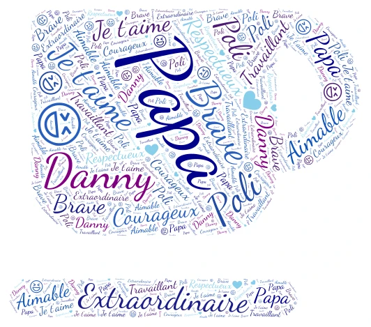 Papa word cloud art