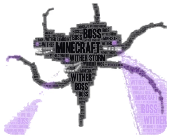 Wither storm word cloud art