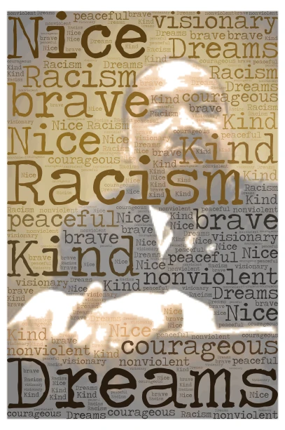 Martin Luther King Jr. word cloud art