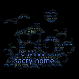sacry home  word cloud art
