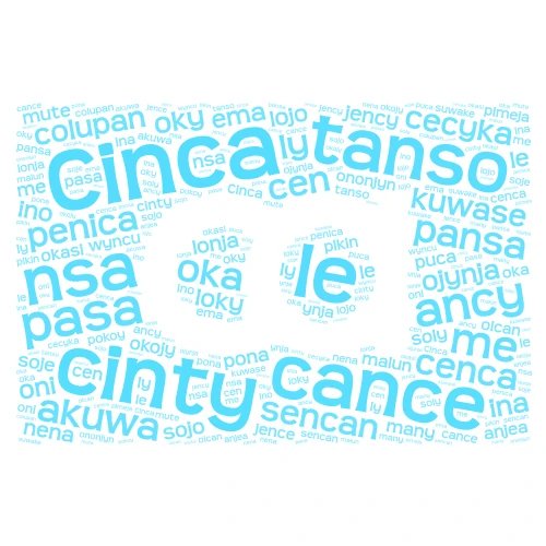 Cinca Word art, first 50 words word cloud art