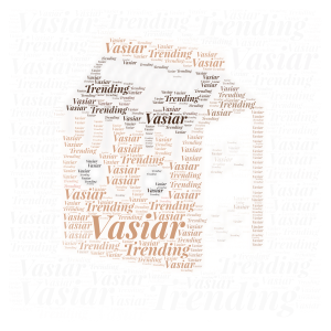 Shoutout to Vasiar for being the first on trending! word cloud art