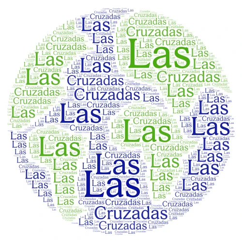 Las Cruzadas word cloud art